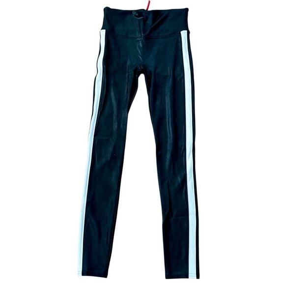 Spanx Coated Racing Stripe Leggings. Size Small. - Picture 1 of 10